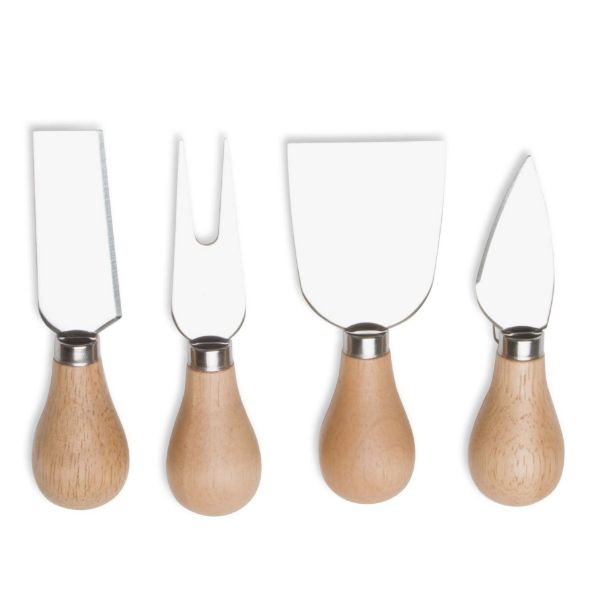 natural handled cheese utensils set