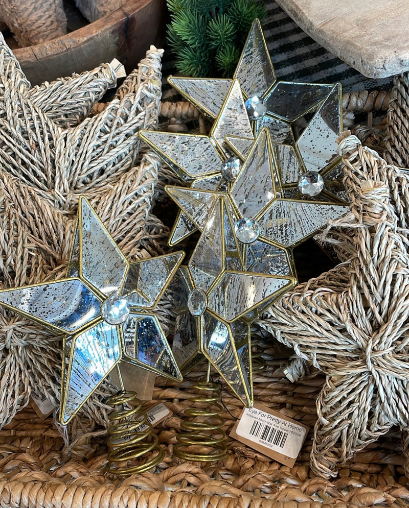 Antiqued Mirror Star Tree Topper