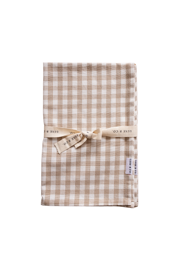 Gingham Towels / Beige