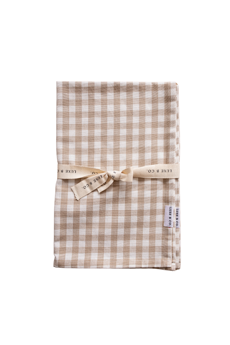 Gingham Towels / Beige