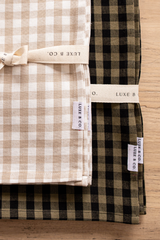 Gingham Towels / Beige