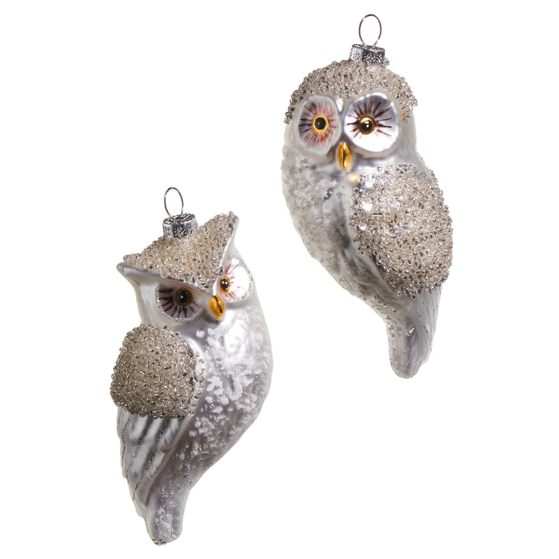 Iced Owl Ornament