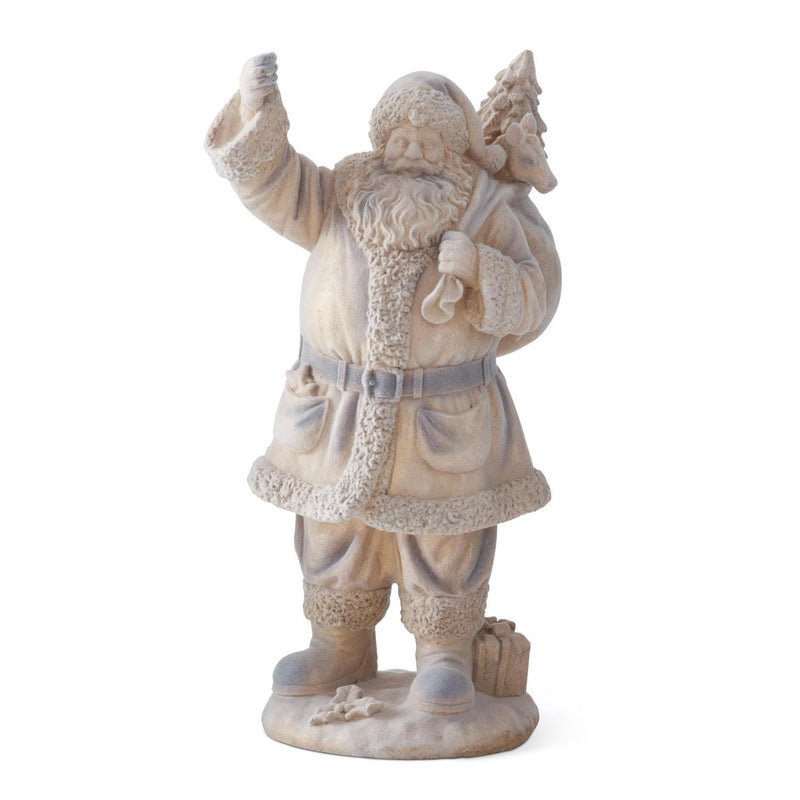 Gold Speckled Flocked Santa