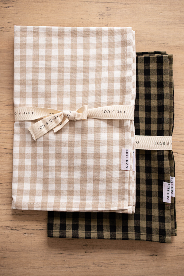 Gingham Towels / Olive