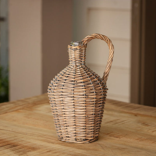 Willow Covered Wine Bottle