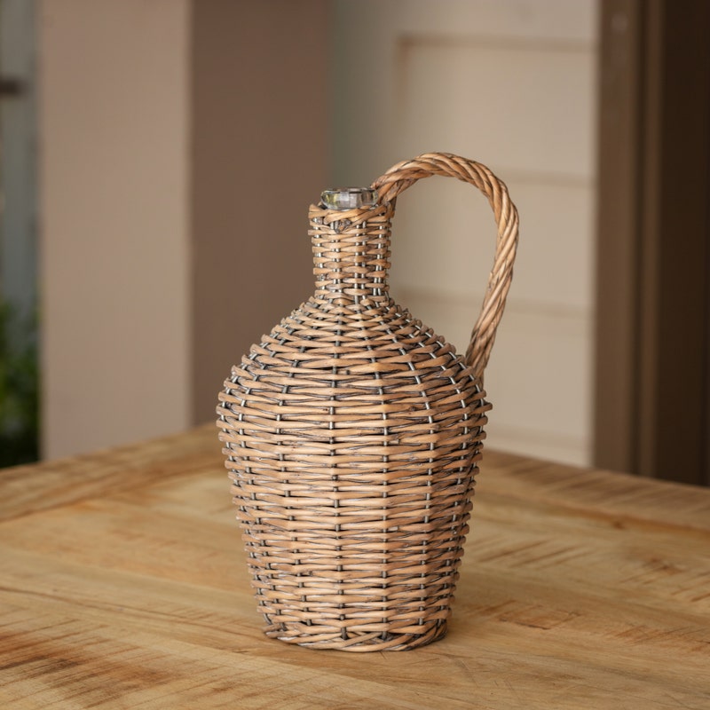Willow Covered Wine Bottle