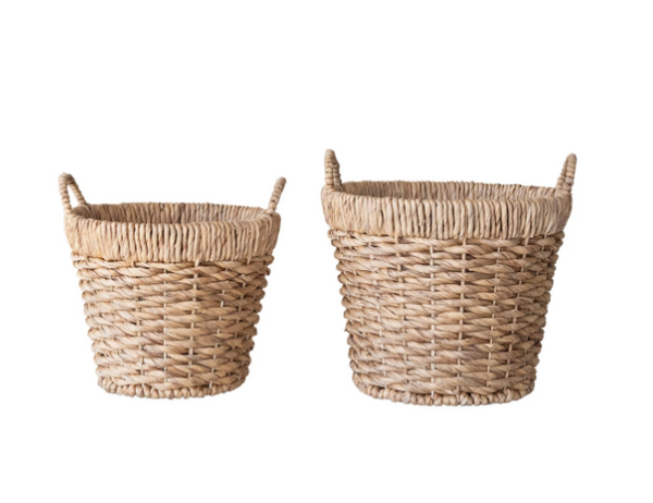 Water Hyacinth Baskets with Handles
