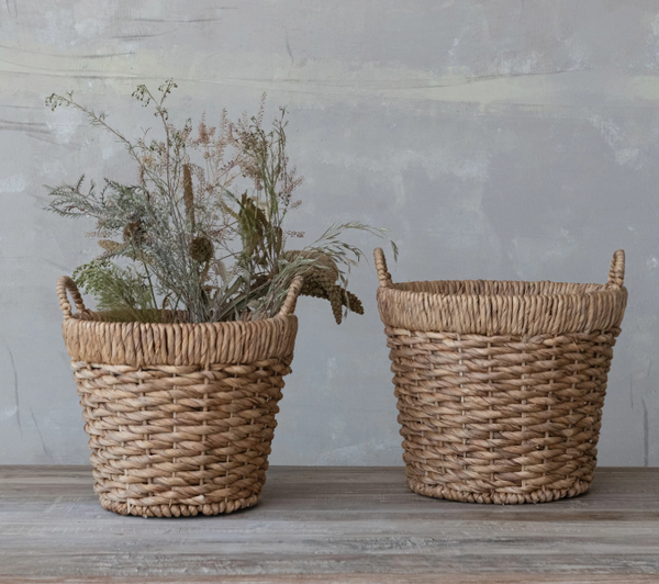 Water Hyacinth Baskets with Handles