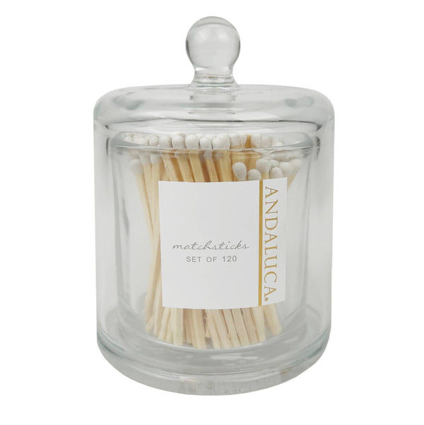 Glass Jar with Lid & 120 Matches