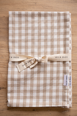 Gingham Towels / Beige