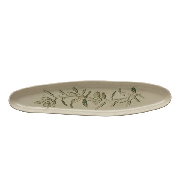 Oval Stoneware Tray