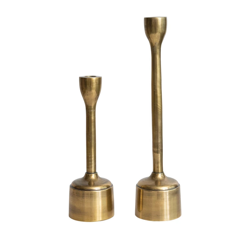 Taper Holders, Antique Brass Finish