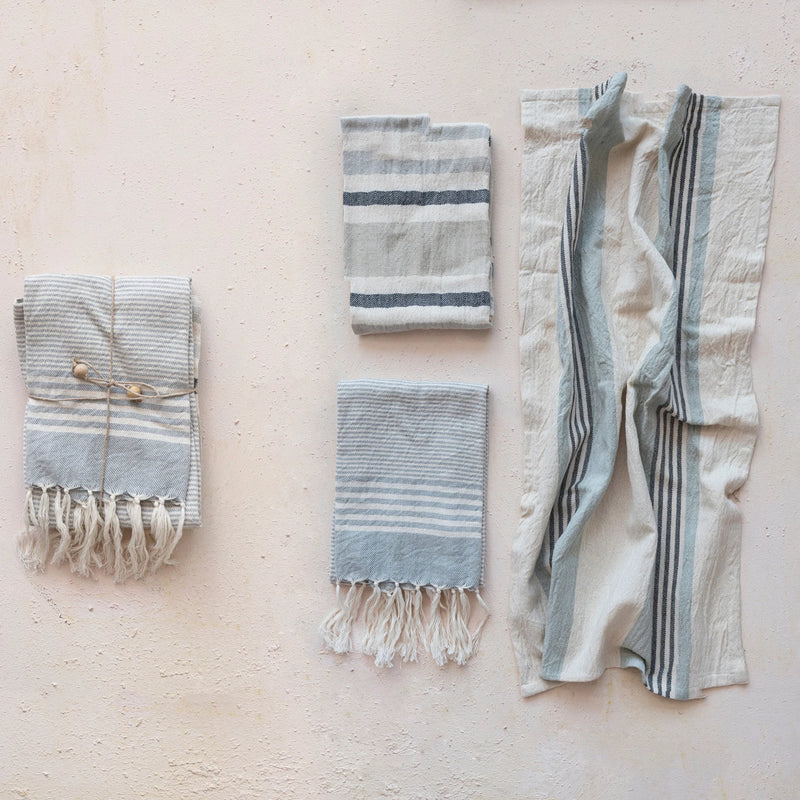 Striped Cotton Tea Towel, Set of 3