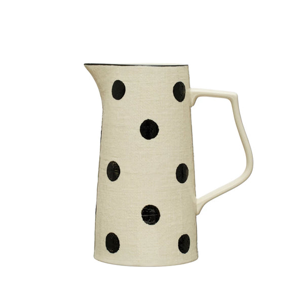 Dotted Pitcher / Linen Texture