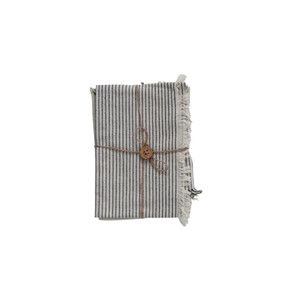 Striped + Fringe Tea Towel