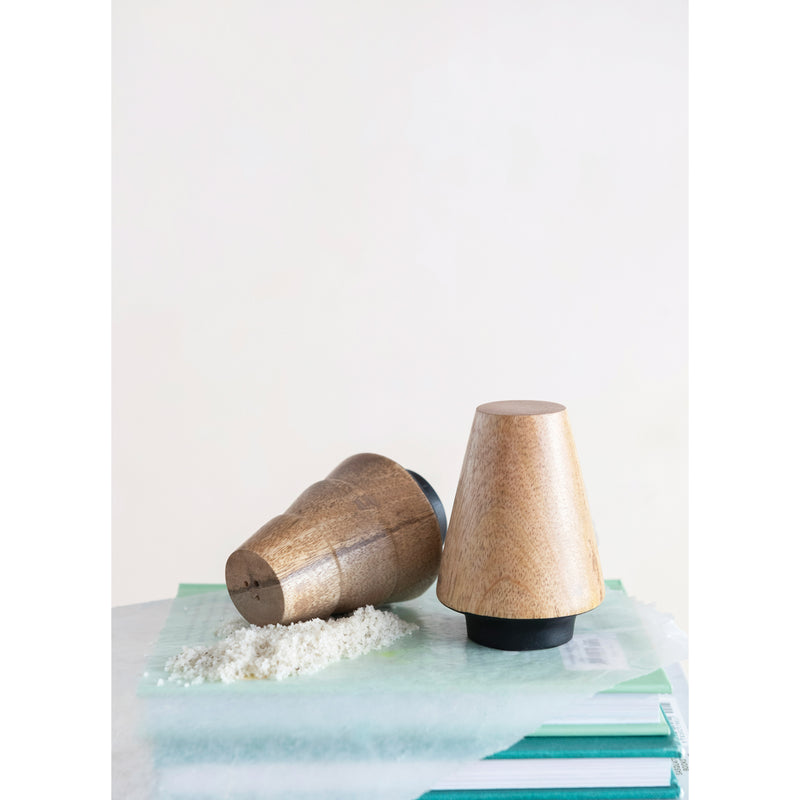Wood Tree Salt & Pepper Shakers