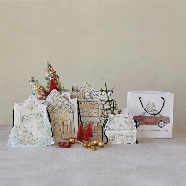 Paper House Shaped Gift Bags