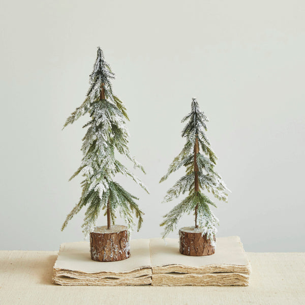 Faux Fir Tree w/ Wood Base