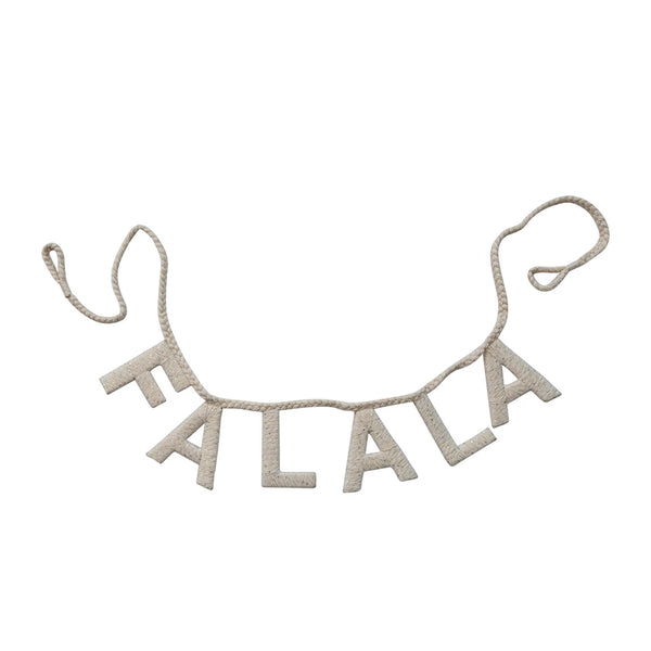 Cotton "Fa La La" Braided Garland