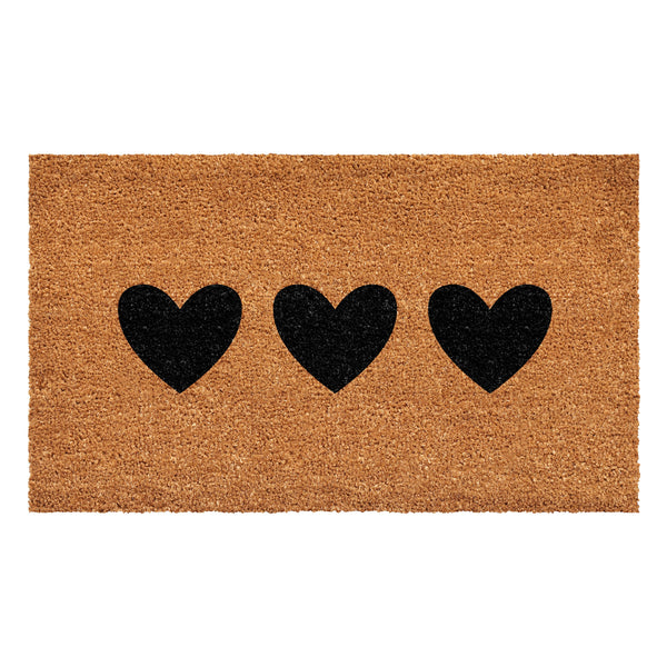 Trio Hearts Doormat