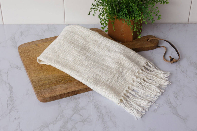 White Slub Tea Towels