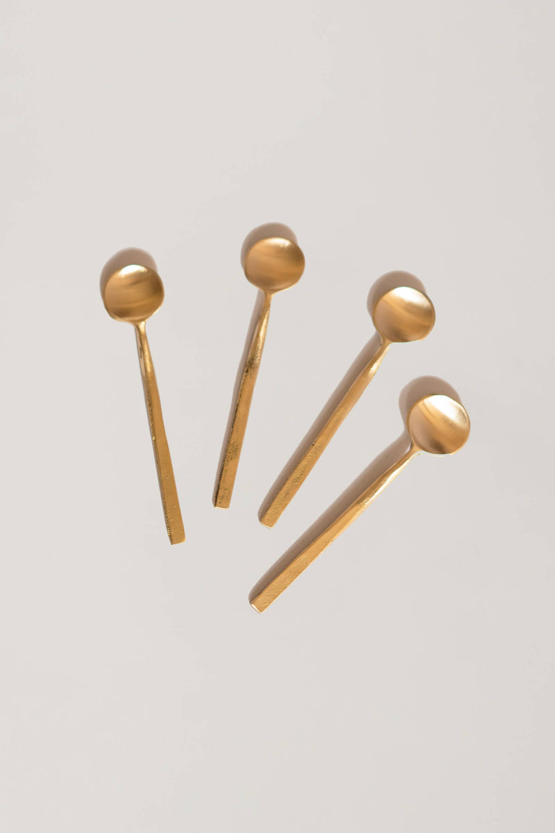 Wabi Brass Coffee Spoon, Set of 4