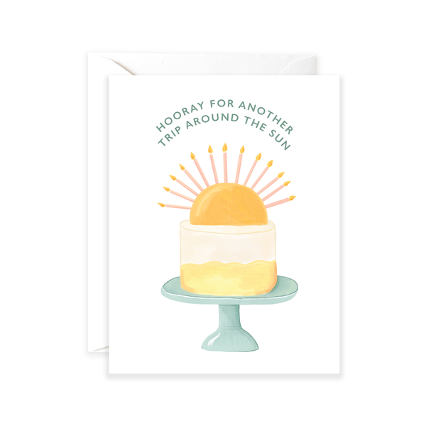 Sun Birthday Cake Greeting Card