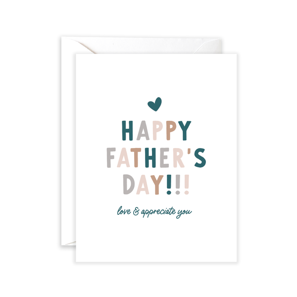 Love & Appreciate You Dad - Minimal Father's Day Card