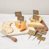 Gold Tone Cheese Markers