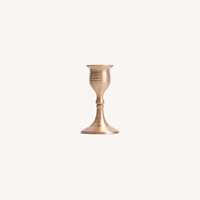 Brass Table Candle Holder- Short
