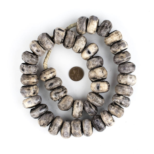Large Grey Kenya Bone Beads