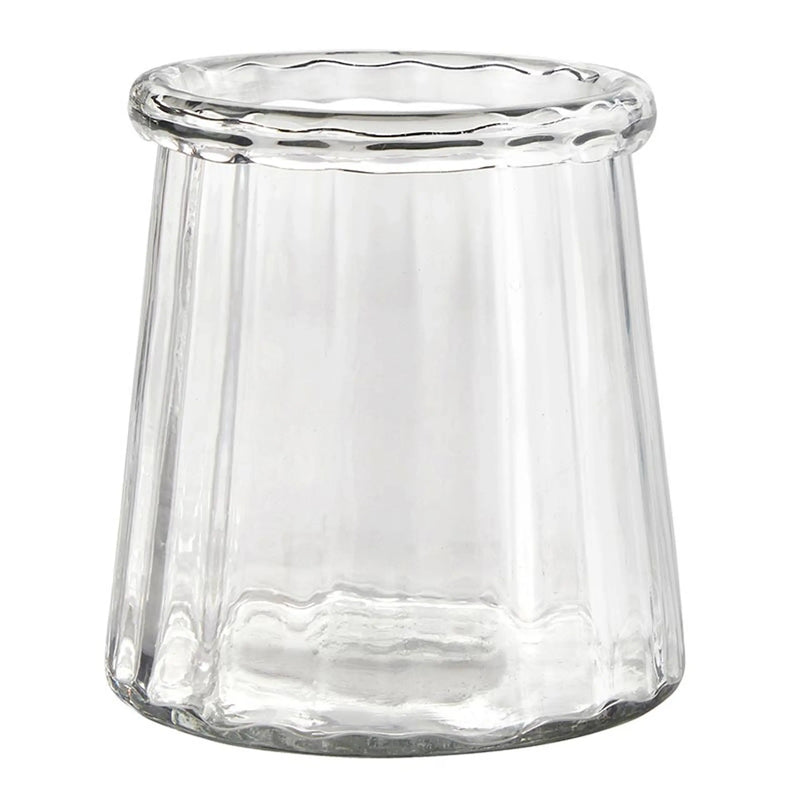 Glass Vase Short Ridges