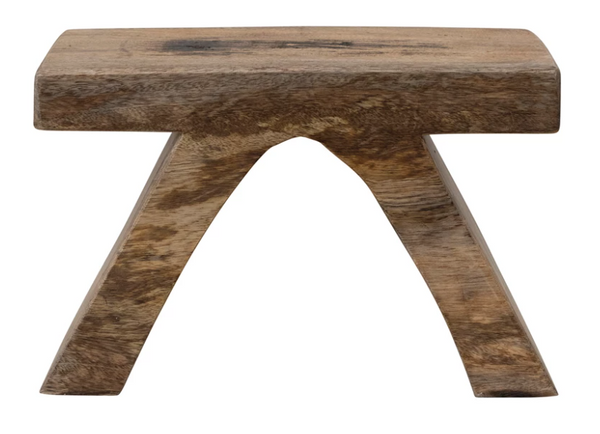 Mango Wood Arched Footed Pedestal