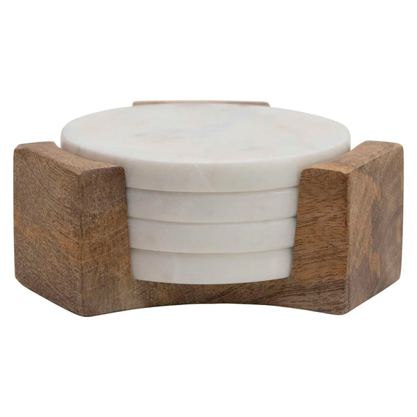 Marble Coasters with Holder