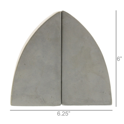 Geometric Cement Bookends - Arch