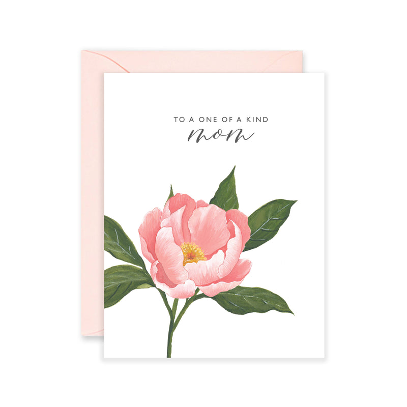 One Of A Kind Mom Peony - Mother's Day Card