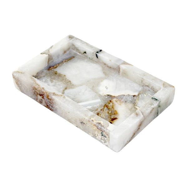 White Agate Tray