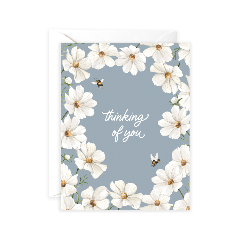 Thinking of You Cosmos - Sympathy Card & Miss You Card