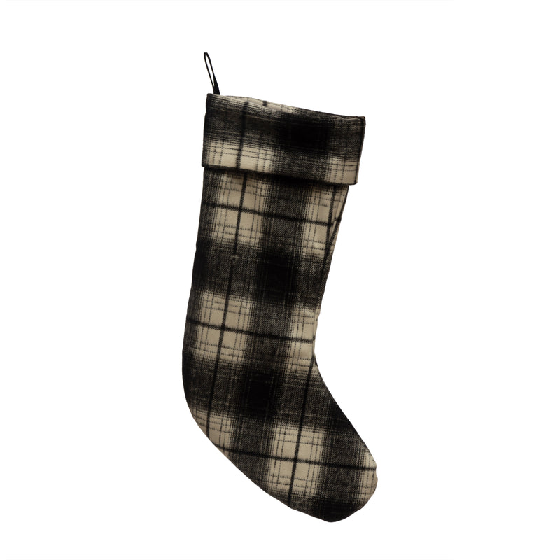 Black and White Plaid Stocking